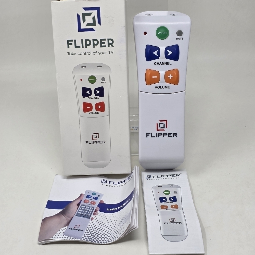 Flipper fla22v1 Big Button Universal Remote for 2 Devices‎ Used Tested